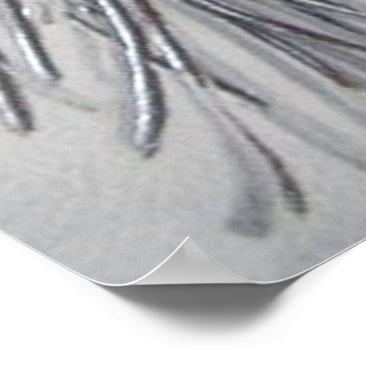 Retro vintage kerstfeestbommen poster (Hoek)