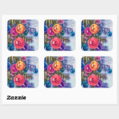 Retro vintage kerstfeestbommen sticker (Vel)