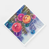 Retro vintage kerstfeestdag servet (Hoek)