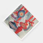 Retro Vintage-kerstfeestdag Servet (Hoek)