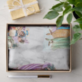 Retro Vintage-kerstfeestdames Tissuepapier (Geschenk)