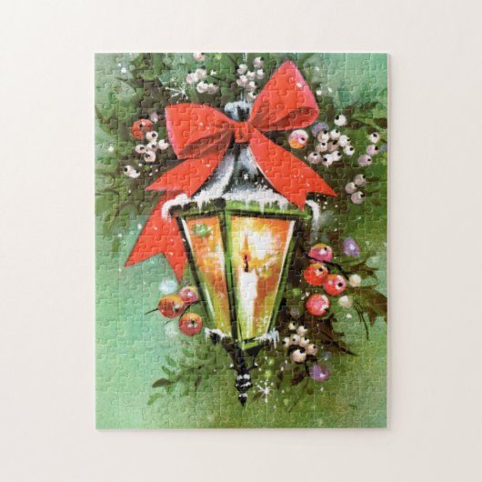 Retro Vintage-kerstfeestelijke puzzel Legpuzzel (Verticaal)