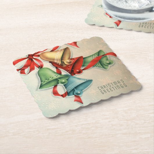 Retro Vintage-kerstgordels onderzetter (Gebogen)