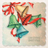 Retro Vintage-kerstgordels onderzetter (Voorkant)