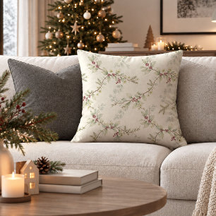 Retro Vintage Kerstgroen Decoratiekussen Kussen