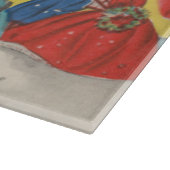 Retro Vintage Kerstgroeten Antiek Winter Snijplank (Hoek)