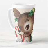 retro vintage kersthert Holiday Latte Mok (Linkerhoek)