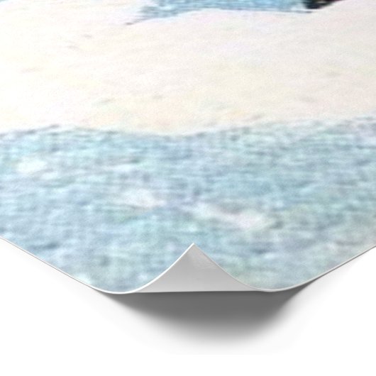 Retro vintage kersthert Holiday poster (Hoek)