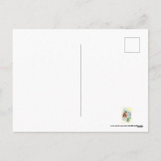 Retro vintage Kerstherten Vakantie briefkaart (Achterkant)