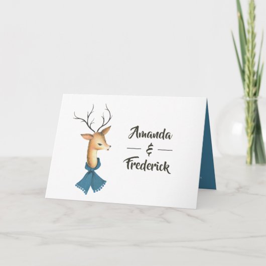 Retro Vintage kersthuwelijk Programma (Voorkant)