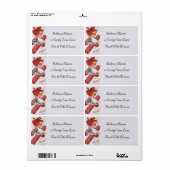 retro vintage kerstinnemende dame etiket