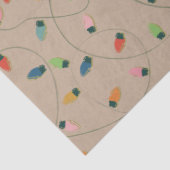 Retro Vintage-kerstkaarsen op Kraft Tissuepapier (Detail)