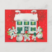 Retro vintage Kerstkaart Feestdagenkaart (Voorkant)