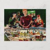 Retro vintage Kerstkaart Feestdagenkaart (Voorkant)