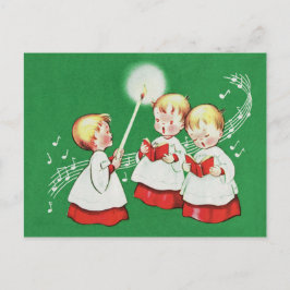Retro vintage Kerstkaart Feestdagenkaart