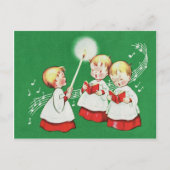 Retro vintage Kerstkaart Feestdagenkaart (Voorkant)