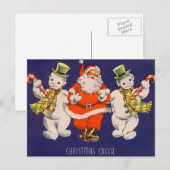 Retro vintage Kerstkaart Feestdagenkaart (Voorkant / Achterkant)