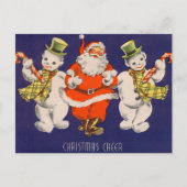 Retro vintage Kerstkaart Feestdagenkaart (Voorkant)