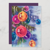 Retro vintage kerstkaart toevoegen (Voorkant / Achterkant)