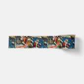 Retro Vintage Kerstkaarten Collage Grosgrain Lint (Voorkant)