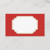 Retro Vintage-kerstkat: berichtkaart toevoegen Visitekaartje (Achterkant)