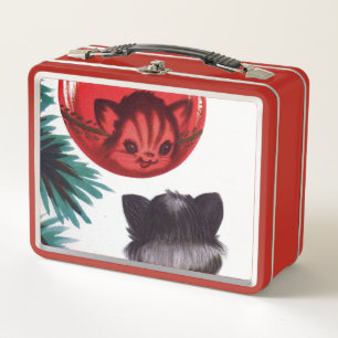 retro vintage kerstkat Holiday