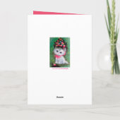 Retro vintage kerstkat voeg berichtkaart toe feestdagen kaart (Achterkant)