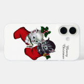Retro Vintage Kerstkatten Case-Mate iPhone Case (Achterkant (horizontaal))