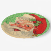 Retro Vintage-kerstkerstcadeaupapier Borden Papieren Bordje (Gekanteld)