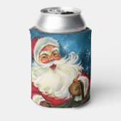 Retro vintage kerstkerstfeestdag blikjeskoeler (Blikje Achterkant)