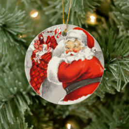 Retro vintage kerstkerstfeestdag keramisch ornament