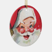 Retro vintage kerstkerstfeestdag keramisch ornament (Rechts)