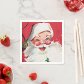 Retro vintage kerstkerstfeestdag servet (Insitu)