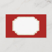 Retro Vintage-kerstkerstkaart Visitekaartje (Achterkant)