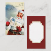 Retro Vintage-kerstkerstkaart Visitekaartje (Voorkant / Achterkant)
