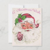 Retro Vintage kerstkerstkerstfeestdag Kaart uit 19 (Voorkant)