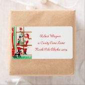 retro vintage kerstkerstkerstfeestdag label (Insitu)