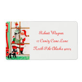 retro vintage kerstkerstkerstfeestdag label (Voorkant)