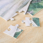 retro vintage kerstkerstkerstfeestdag legpuzzel (Zijkant)