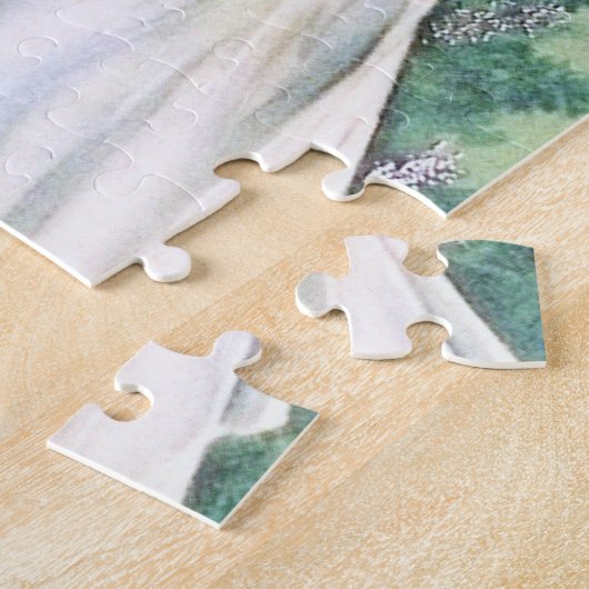 retro vintage kerstkerstkerstfeestdag legpuzzel (Zijkant)