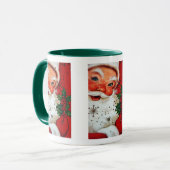 retro Vintage Kerstkerstkerstfeestdag mok (Voorkant links)