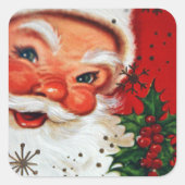 Retro Vintage Kerstkerstkerstfeestdag sticker (Voorkant)