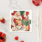 retro vintage kerstkerstkerstkerstfeestdag servet (Insitu)
