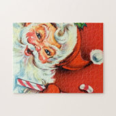 Retro Vintage Kerstkerstkerstkerstfeestjes Legpuzzel (Horizontaal)