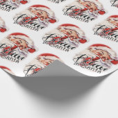 Retro Vintage Kerstkerstkerstkerstkerstcadeaudag Cadeaupapier (Hoek)