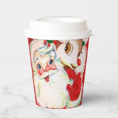 retro vintage kerstkerstkerstkerstkerstcadeautjes papieren bekers (Voorkant)