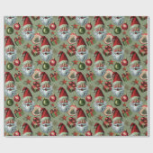 Retro Vintage kerstkerstkerstkerstkerstkerstkerstk Cadeaupapier (Vlak)