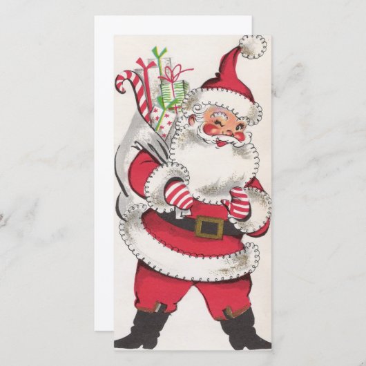 Retro Vintage Kerstkerstkerstkerstkerstkerstkerstk Feestdagenkaart (Voorkant / Achterkant)