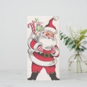 Retro Vintage Kerstkerstkerstkerstkerstkerstkerstk Feestdagenkaart (Staand voorkant)