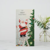 Retro Vintage Kerstkerstkerstkerstkerstkerstkerstk Feestdagenkaart (Staand voorkant)